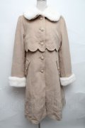 axes femme POETIQUE / COAT スカラップコート  ベージュ S-24-10-09-041-AX-CO-UT-ZS