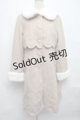 axes femme POETIQUE / COAT スカラップコート  ベージュ S-24-10-09-041-AX-CO-UT-ZS