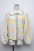 Candy Stripper / FRILL COLLAR KNIT カーディガン  ライトグリーンミックス S-24-10-11-029-PU-TO-AS-ZS