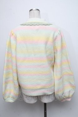 画像2: Candy Stripper / FRILL COLLAR KNIT カーディガン  ライトグリーンミックス S-24-10-11-029-PU-TO-AS-ZS