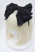 Angelic Pretty / はしごレースリボンカチューシャ  黒 S-24-10-22-006-AP-AC-AS-ZS