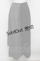 NieR Clothing / 切替ワイドパンツ  黒ｘグレー S-24-10-22-087-PU-PA-HR-ZS