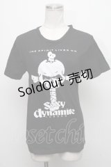 SEXY DYNAMITE LONDON / スカルptTシャツ  黒 S-24-11-11-042-PU-TS-HR-ZS