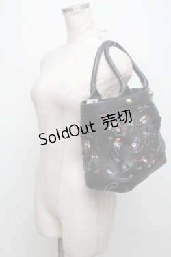 画像2: ANNA SUI / カッティングハンドバッグ  黒 S-24-11-13-021-PU-BG-AS-ZS