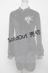 NieR Clothing / ベロアワンピース  黒 S-24-11-14-055-PU-OP-AS-ZS