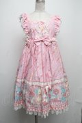 Angelic Pretty / MELODY TOYSハイウエストジャンパースカート  ピンク S-24-11-17-060-AP-OP-HR-ZS