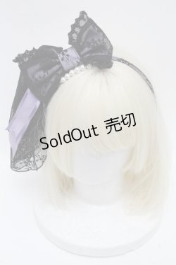 画像2: Angelic Pretty / Cat's Masqueradeカチューシャ  ラベンダーｘ黒 S-24-11-18-009-AP-AC-AS-ZS