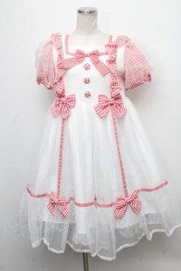 Angelic Pretty / ふんわりパフェワンピース  赤ｘ白 S-24-11-20-056-AP-OP-HR-ZS