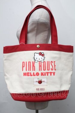 画像1: PINK HOUSE / Hello Kittyトートバッグ  赤 S-24-12-04-009-LO-BG-AS-ZS