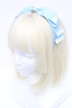 画像1: Angelic Pretty / SheerドットMichelleカチューシャ  サックス S-24-12-04-005-AP-AC-AS-ZS