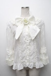 Angelic Pretty / 夢みる舞踏会ブラウス  白 S-24-12-06-070-AP-BL-AS-ZS