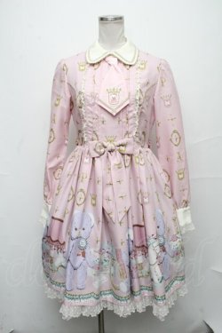 画像1: Angelic Pretty / Charlotte's Bearワンピース  ピンク S-24-12-08-051-AP-OP-AS-ZS