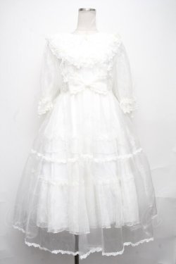 画像1: Angelic Pretty / Happy Humming Bunnyワンピースセット  白 S-24-12-08-056-AP-OP-AS-ZS