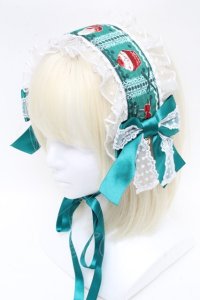 metamorphose / Retro Cherryフリルヘッドドレス  グリーン S-24-12-08-006-ME-AC-HR-ZS