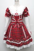 Angelic Pretty / Dolly Girl付け袖ワンピース(タータン  赤 S-24-12-09-053-AP-OP-HR-ZS