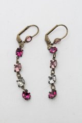 Michal Negrin /4連ストーンピアス - ピンク S-24-12-12-020-LO-AC-SZ-ZS