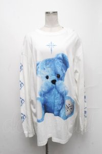 TRAVAS TOKYO / Furry bear　プリント ロングスリーブカットソー  オフ S-24-12-13-031-PU-TO-ET-ZS