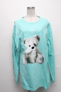 TRAVAS TOKYO / Furry bear　プリント ロングスリーブカットソー  ミント S-24-12-13-042-PU-TO-ET-ZS