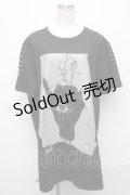 NieR Clothing / プリントカットソー  黒 S-24-12-15-033-PU-TO-HR-ZS