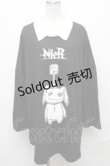 NieR Clothing / 襟付トップス  黒 S-24-12-15-044-PU-TS-AS-ZS