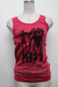 HYSTERIC GLAMOUR / KISS　タンクトッフ゜  ピンク S-24-12-17-015-PU-TO-AS-ZS