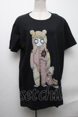 画像1: HEIHEI / テディベアTシャツ XL 黒 S-24-12-17-022-PU-TS-AS-ZS