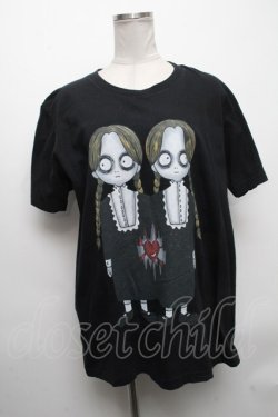 画像1: HEIHEI /  少女プリントTシャツ  黒 S-24-12-17-023-PU-TS-AS-ZS