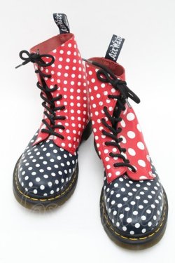 画像1: Dr.Martens （Getta Grip） / ドット8ホールブーツ  赤ｘ紺 S-24-12-23-015-PU-SH-HR-ZS