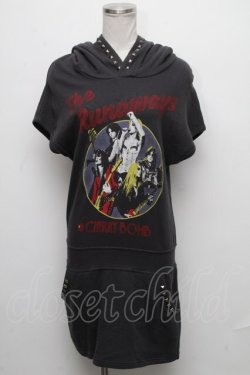 画像1: HYSTERIC GLAMOUR / CHERRY BOMBptパーカー  グレー S-24-12-23-049-PU-TO-HR-ZS