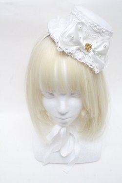 画像2: Angelic Pretty / Elegant Roseミニハット  白 S-24-12-24-008-AP-AC-HR-ZS