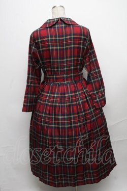 画像2: Jane Marple / Royal drums Tartan check　dress  紺ｘ赤 S-24-12-24-039-JM-OP-HR-ZS