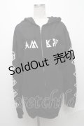 KRY CLOTHING / プリントパーカー  黒 S-24-12-29-040-EL-TO-AS-ZS