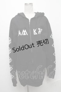 KRY CLOTHING / プリントパーカー  黒 S-24-12-29-040-EL-TO-AS-ZS