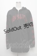 KRY CLOTHING / プリントパーカー  黒 S-24-12-29-041-EL-TO-AS-ZS