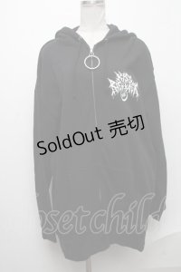 KRY CLOTHING / プリントパーカー  黒 S-24-12-29-042-EL-TO-AS-ZS