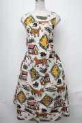 Jane Marple / Strolling cat tablier dress  オフ S-25-01-11-049-JM-OP-AS-ZS