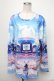 画像1: NieR Clothing / 転写Tシャツ  ブルー S-25-01-22-1065-PU-TS-HR-ZS (1)