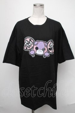 画像1: NieR Clothing / ちゃむちゃむ推しTシャツ  黒 S-25-01-22-1060-PU-TO-AS-ZS