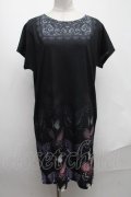 abilletage / Tシャツワンピース（バタフライ）  黒 S-25-01-22-035-GO-OP-HR-ZS