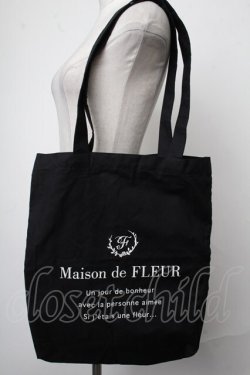 画像1: Maison de FLEUR / トートバッグ  黒 S-25-01-28-024-LO-BG-HR-ZS