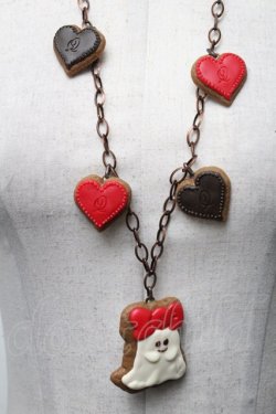 画像1: Q-pot. / Ghost Cookie Necklace (Ribbon)   S-25-02-05-019-QP-AC-HR-ZS