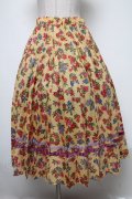 Jane Marple Dans Le Salon / Flowers of Jouy double accordion skirt  イエロー S-25-02-13-083-JM-SK-HR-ZS