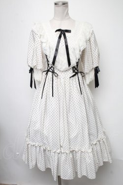 画像1: Angelic Pretty / Romantic Dotワンピース  シロ S-25-02-15-052-AP-OP-AS-ZS