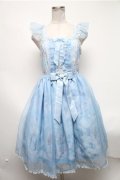 Angelic Pretty / Cecilia Crossハイウエストジャンパースカート  サックス S-25-02-19-056-AP-OP-HR-ZS