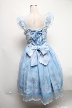 画像2: Angelic Pretty / Cecilia Crossハイウエストジャンパースカート  サックス S-25-02-19-056-AP-OP-HR-ZS