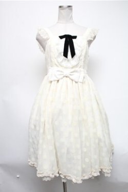 画像1: Angelic Pretty / フロッキーDot Frillジャンパースカート  キナリ S-25-02-19-060-AP-OP-HR-ZS