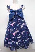 Angelic Pretty / Dream Skyジャンパースカート  紺 S-25-02-19-063-AP-OP-AS-ZS