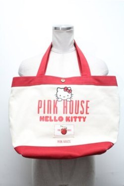 画像1: PINK HOUSE / Hello Kittyトートバッグ  赤 S-25-02-19-009-LO-BG-AS-ZS