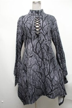 画像1: KILL STAR / WOODLAND WITCH COLLAR DRESS　ワンピース  グレー S-25-02-19-044-SL-OP-HR-ZS