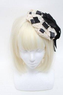 画像2: LOLITA / ヘッドドレス  オフｘ黒 S-25-02-27-005-LO-ZA-AS-ZS